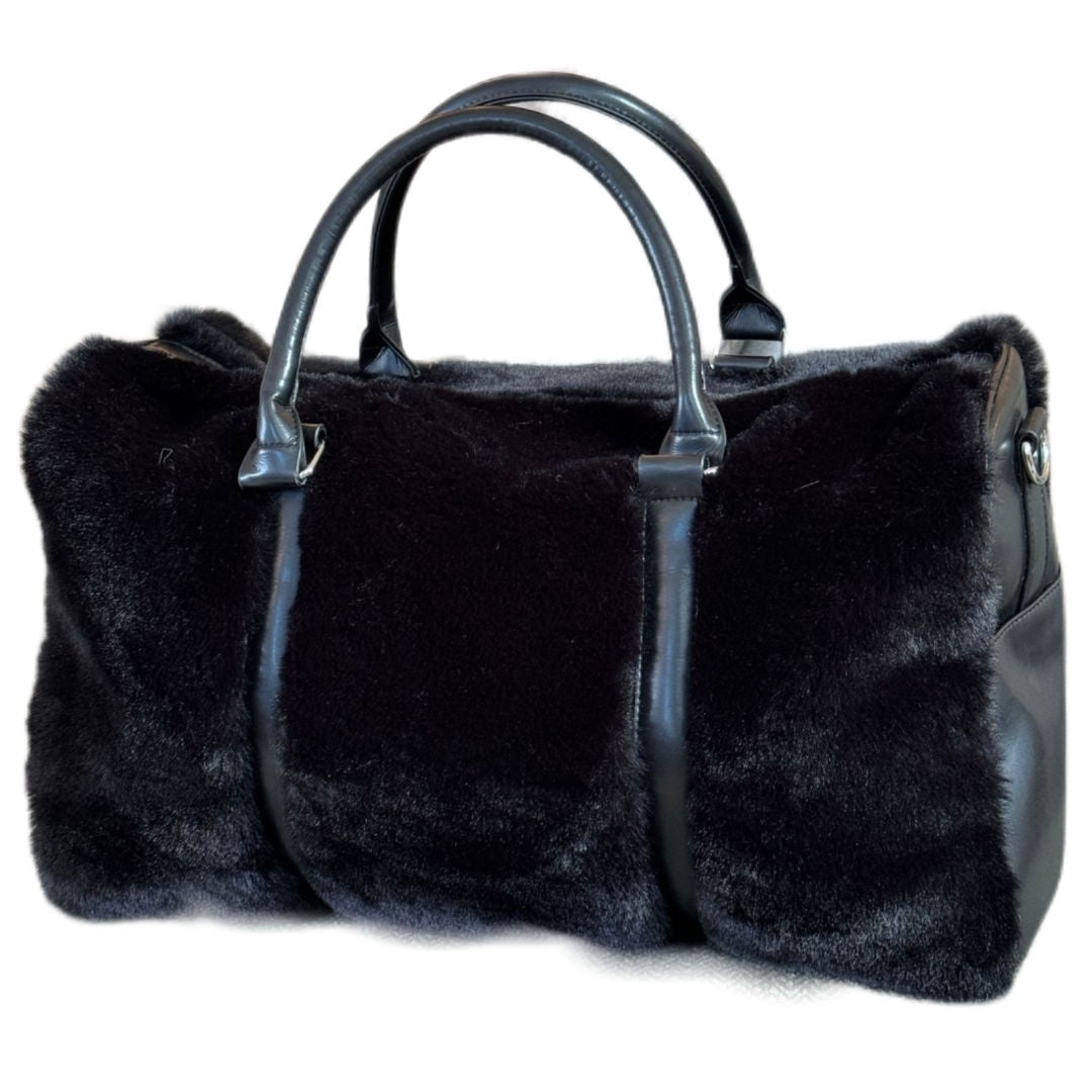 Faux fur overnight bag sale