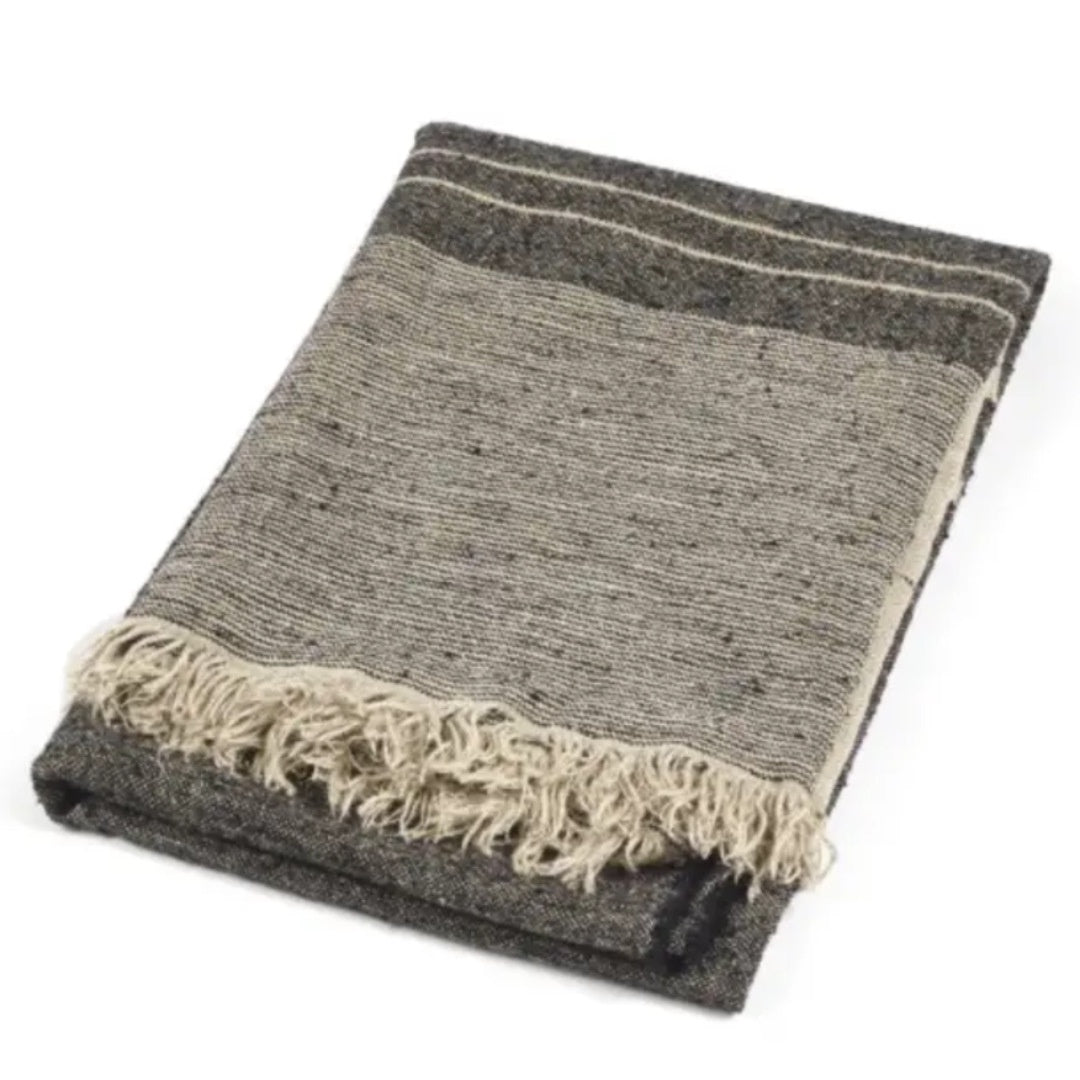 Libeco Linen Francis Stripe Throw Blanket | 140x220cm | Linen Blend