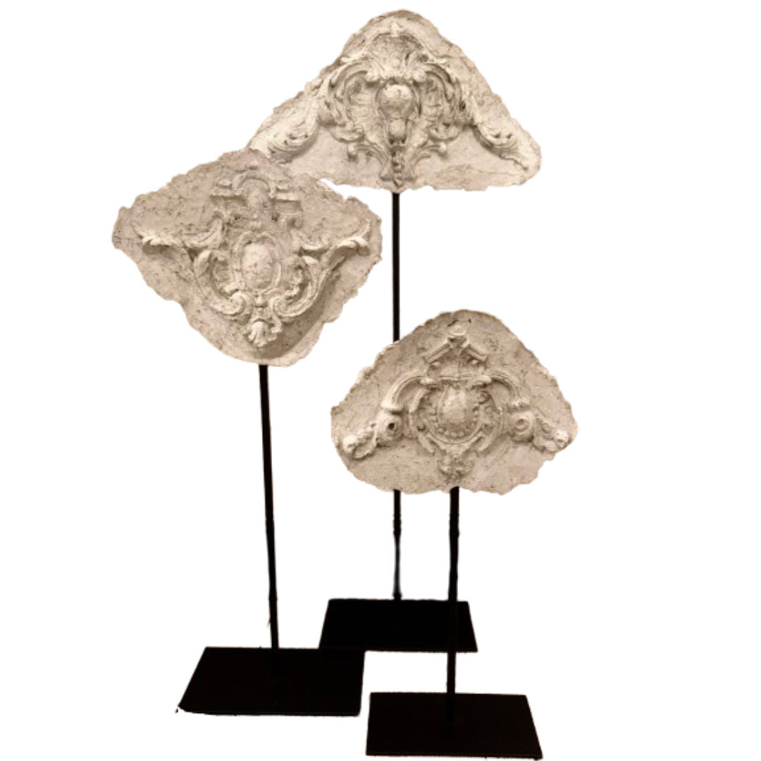 Collection Antignat Series 4 Unique Paper Sculpture pressed from Antique Mould | Set of 3