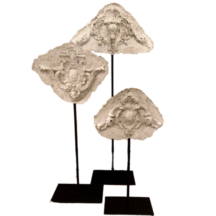 Collection Antignat Series 4 Unique Paper Sculpture pressed from Antique Mould | Set of 3-Suzie Anderson Home