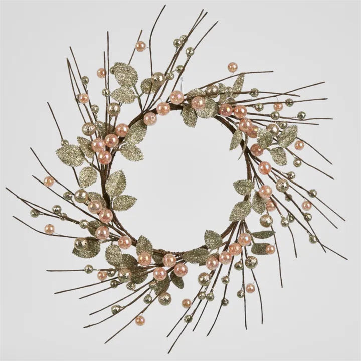 Assive Pink Bead Wreath | 33cm-Suzie Anderson Home