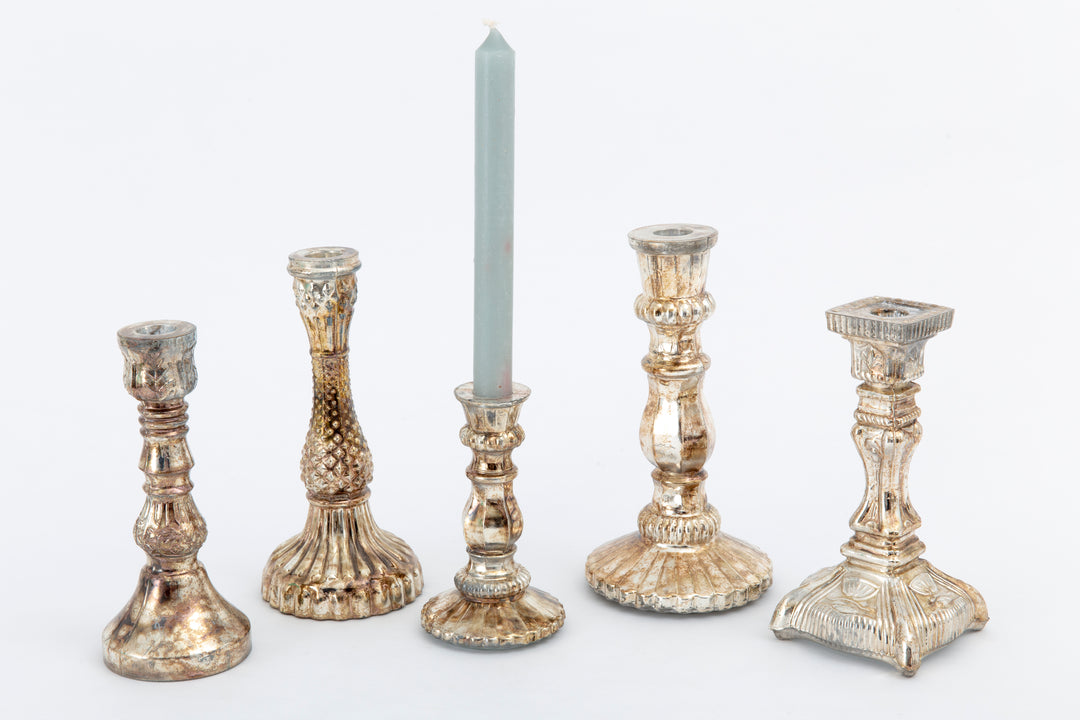 Kummen Mercury Glass Candleholder | Flamant Belgium-Suzie Anderson Home