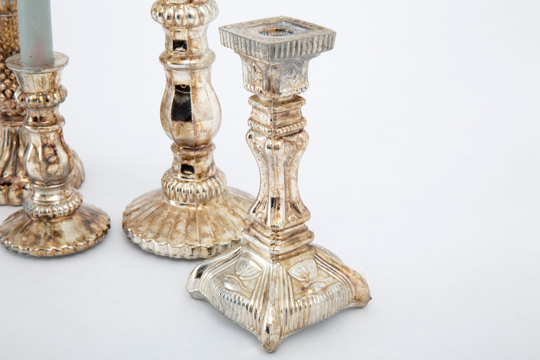 Newmarch Mercury Glass Candleholder | Flamant Belgium-Suzie Anderson Home