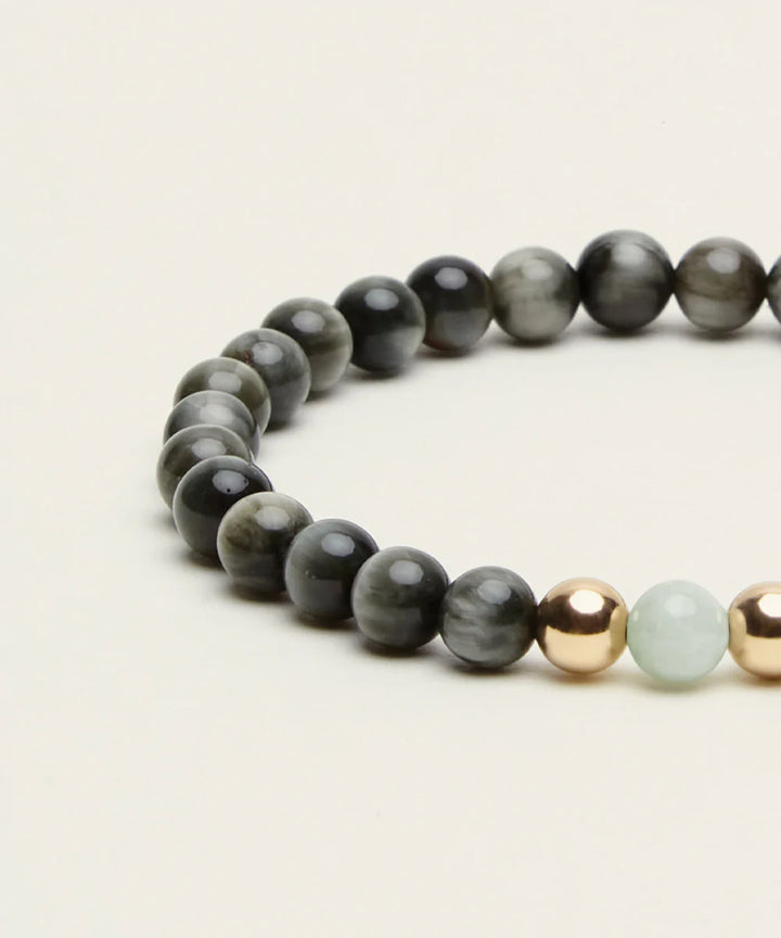 Spiritus | Abundance Bracelet | Jade, Hawks Eye | Gold-Suzie Anderson Home