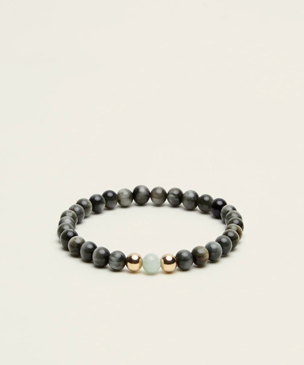 Spiritus | Abundance Bracelet | Jade, Hawks Eye | Gold-Suzie Anderson Home