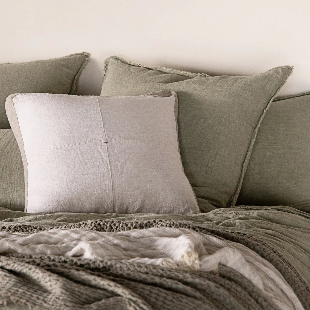 Flocca Euro Pillowcase | Argent-Suzie Anderson Home