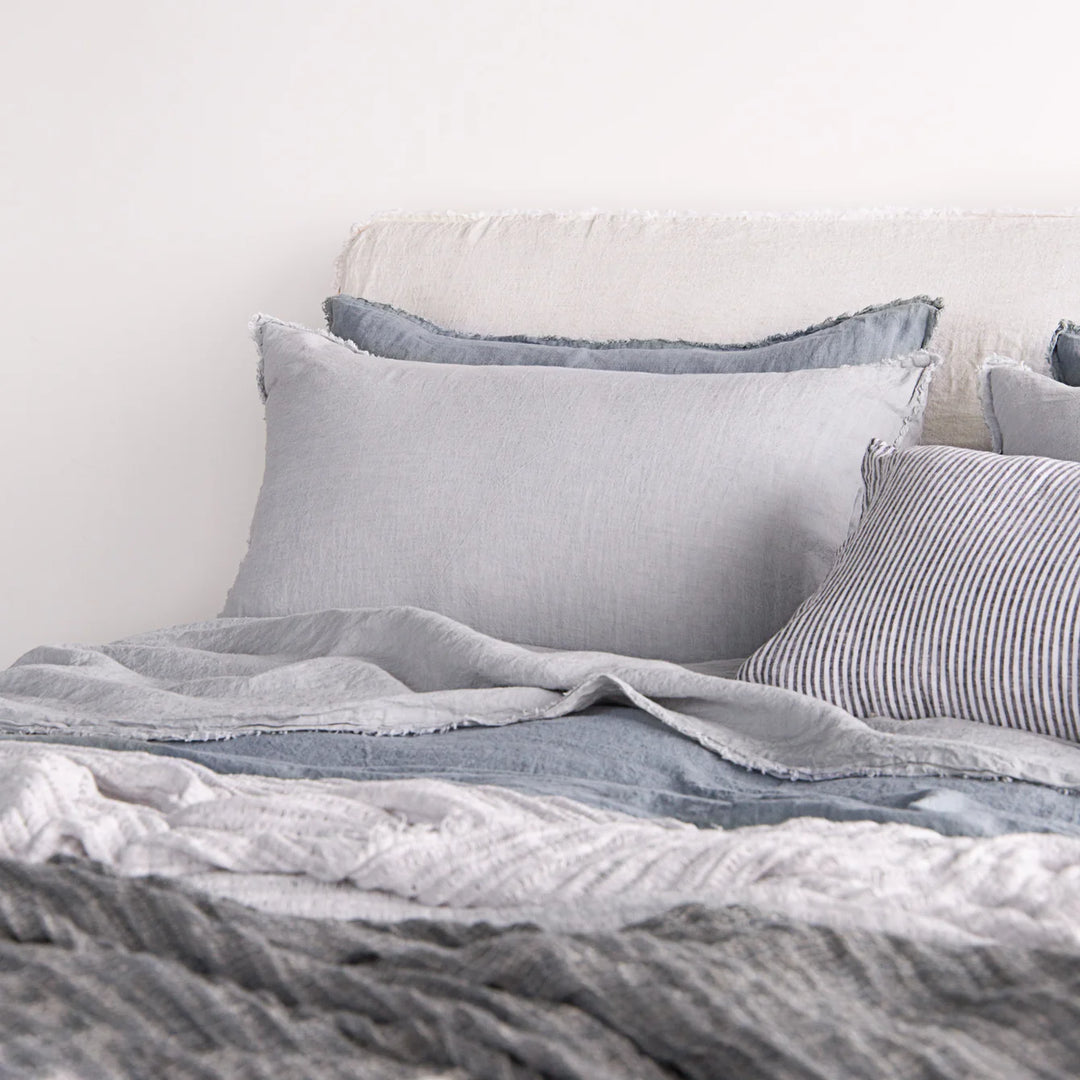 Flocca Standard Pillowcase | Fog