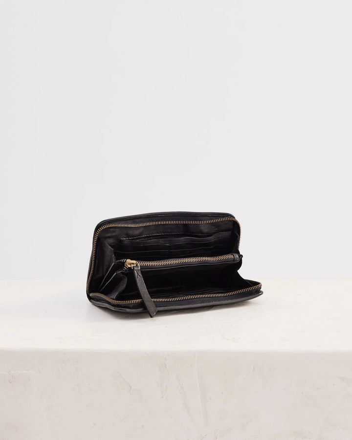 Juju | Braided Zip Wallet | Black