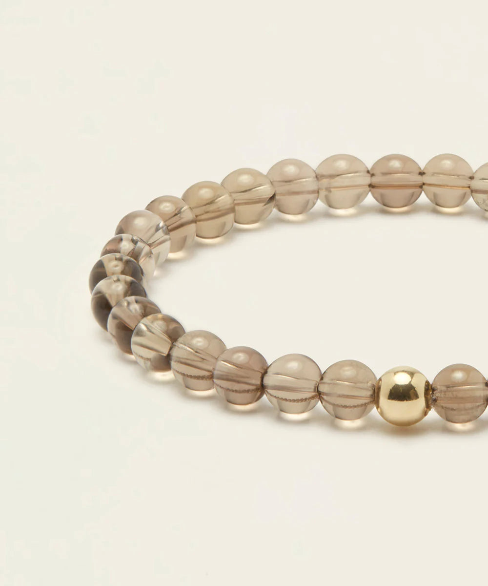 Spiritus | Calming Light Bracelet | Smoky Quartz with 14K Gold Plate