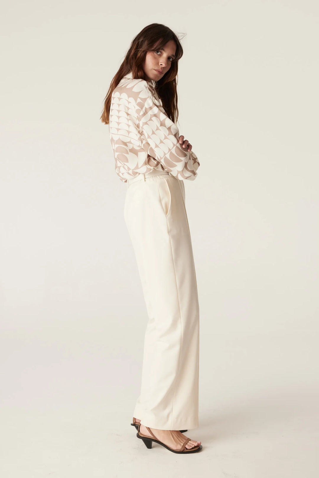 Cable | Tate Wide Leg Pant | Ivory