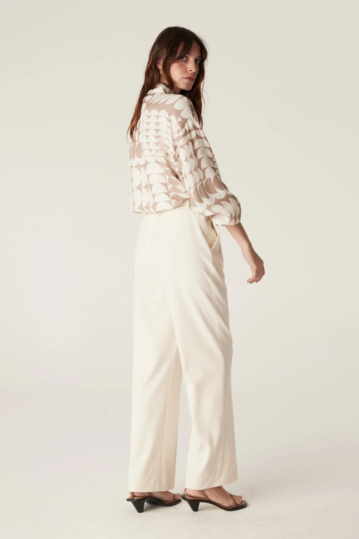 Cable | Tate Wide Leg Pant | Ivory