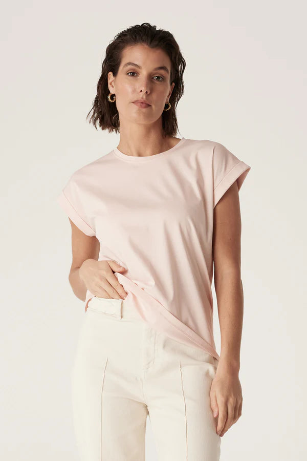 Cable | Pima Tee | Blush Pink