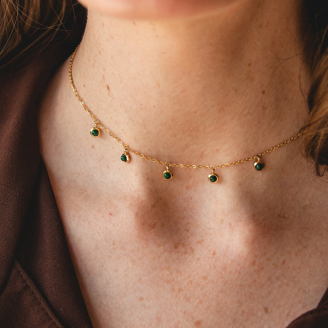 Boule Necklace | Green Malachite-Suzie Anderson Home