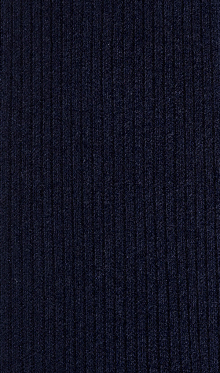 Dark Midnight Navy Ribbed Cotton Socks-Suzie Anderson Home