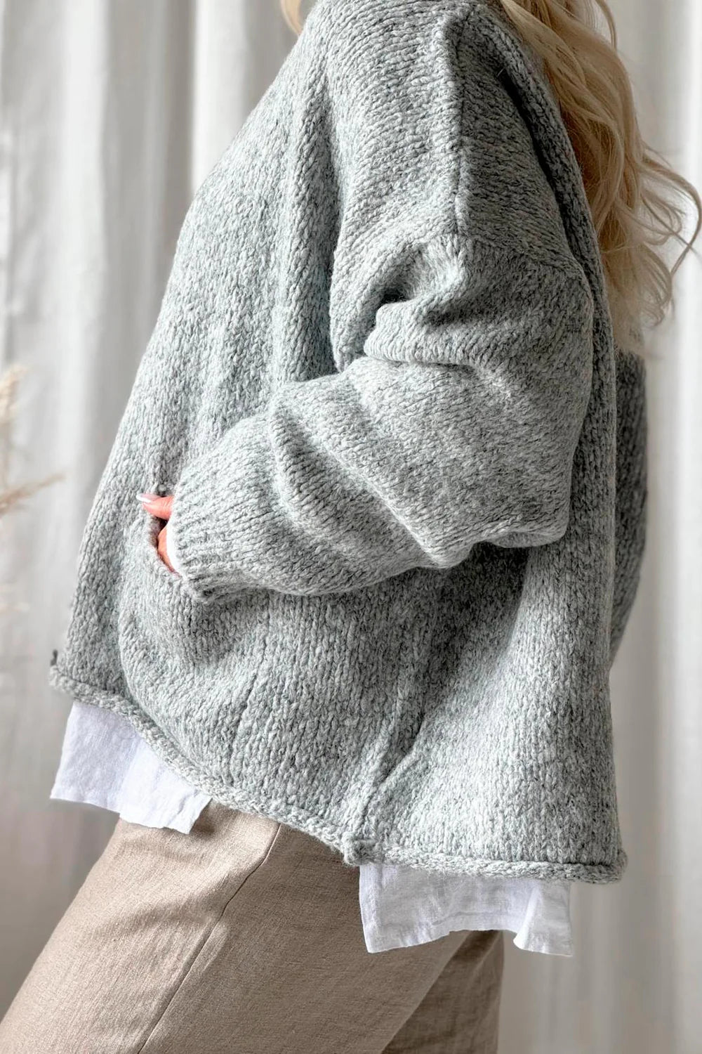 Bypias | Dash Cardigan | Pearl Grey