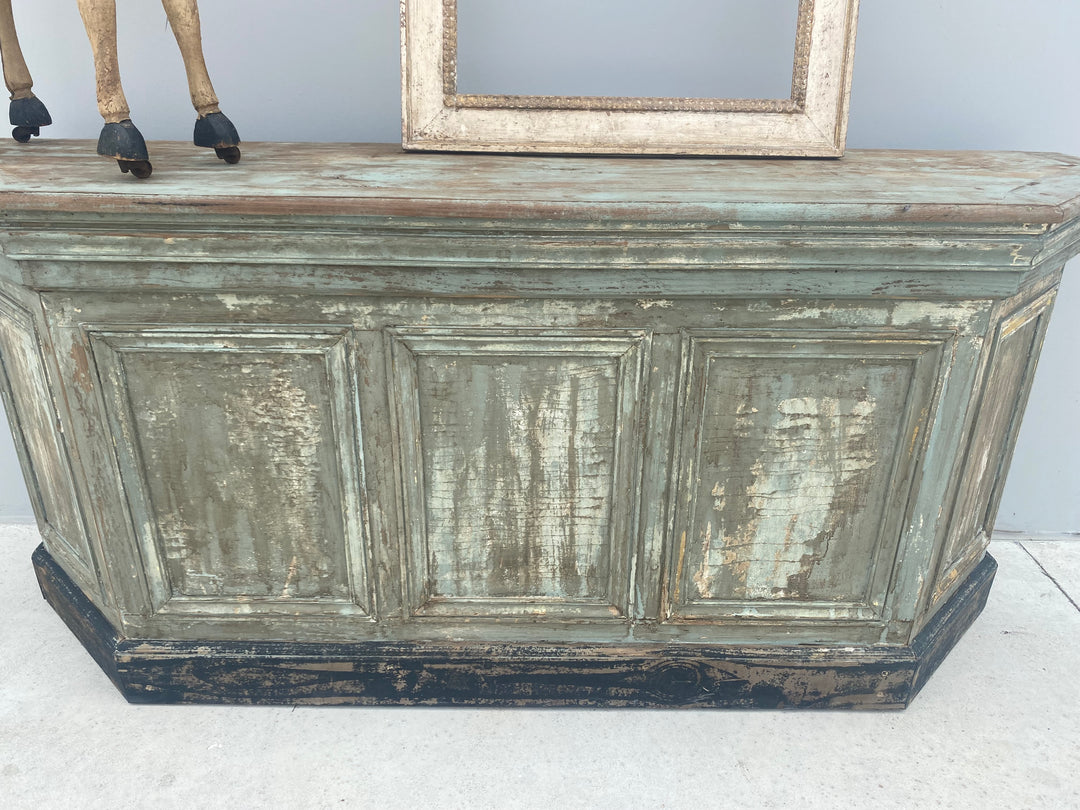 French Antique Painted Comptoir (Counter) | Circa 1900-Suzie Anderson Home