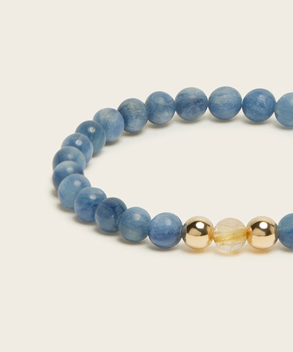 Spiritus | Inner Harmony Bracelet | Rutilated Quartz, Kyanite