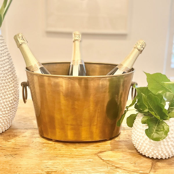 Knox Ice Bucket Oval | Brass-Suzie Anderson Home