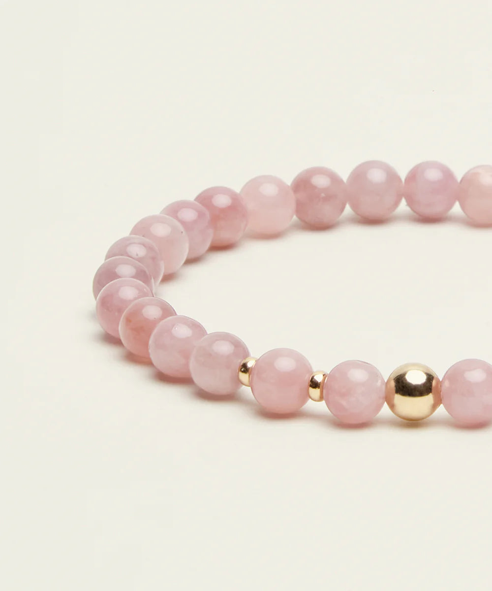 Spiritus | Love Bracelet | Rose Quartz w 14K Gold Plate