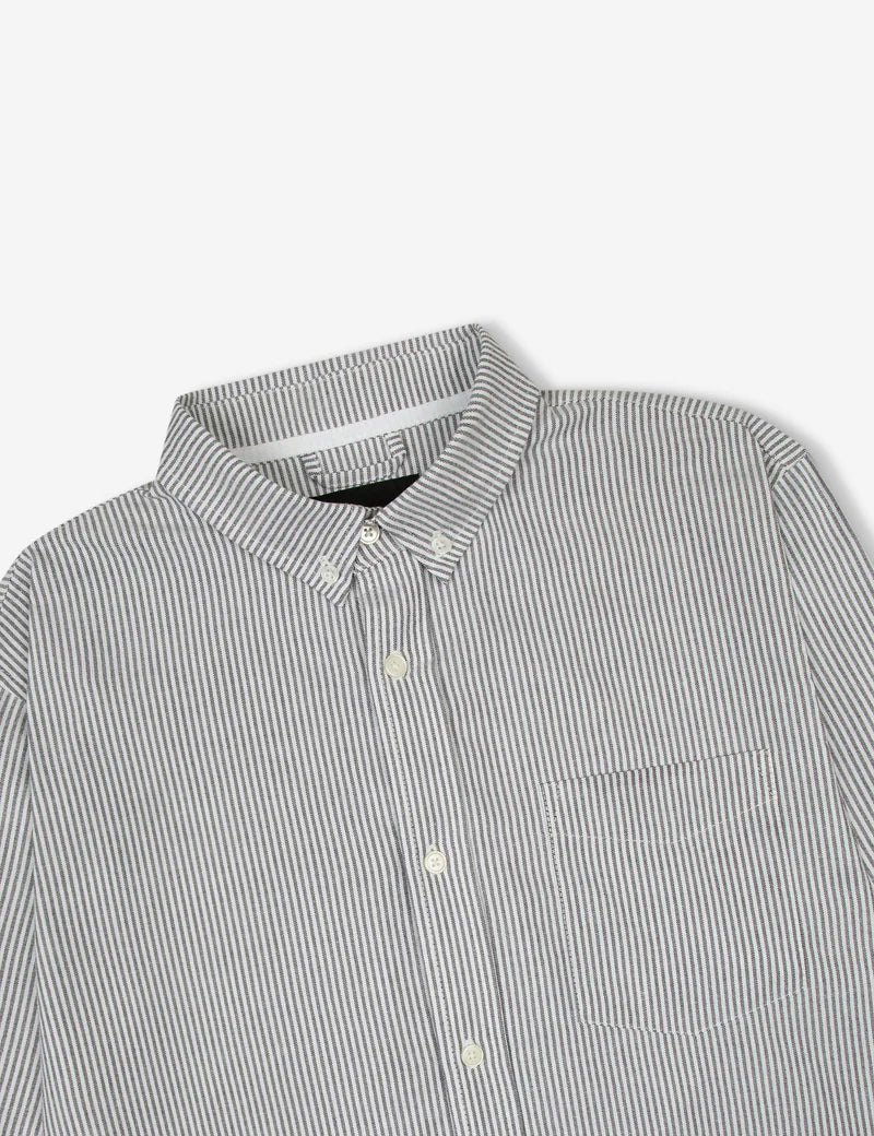 Simple | Oxford Long Sleeve Shirt | White Stripe-Suzie Anderson Home