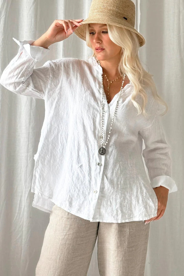 Bypias | Margot Linen Shirt | White