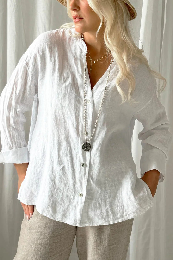 Bypias | Margot Linen Shirt | White