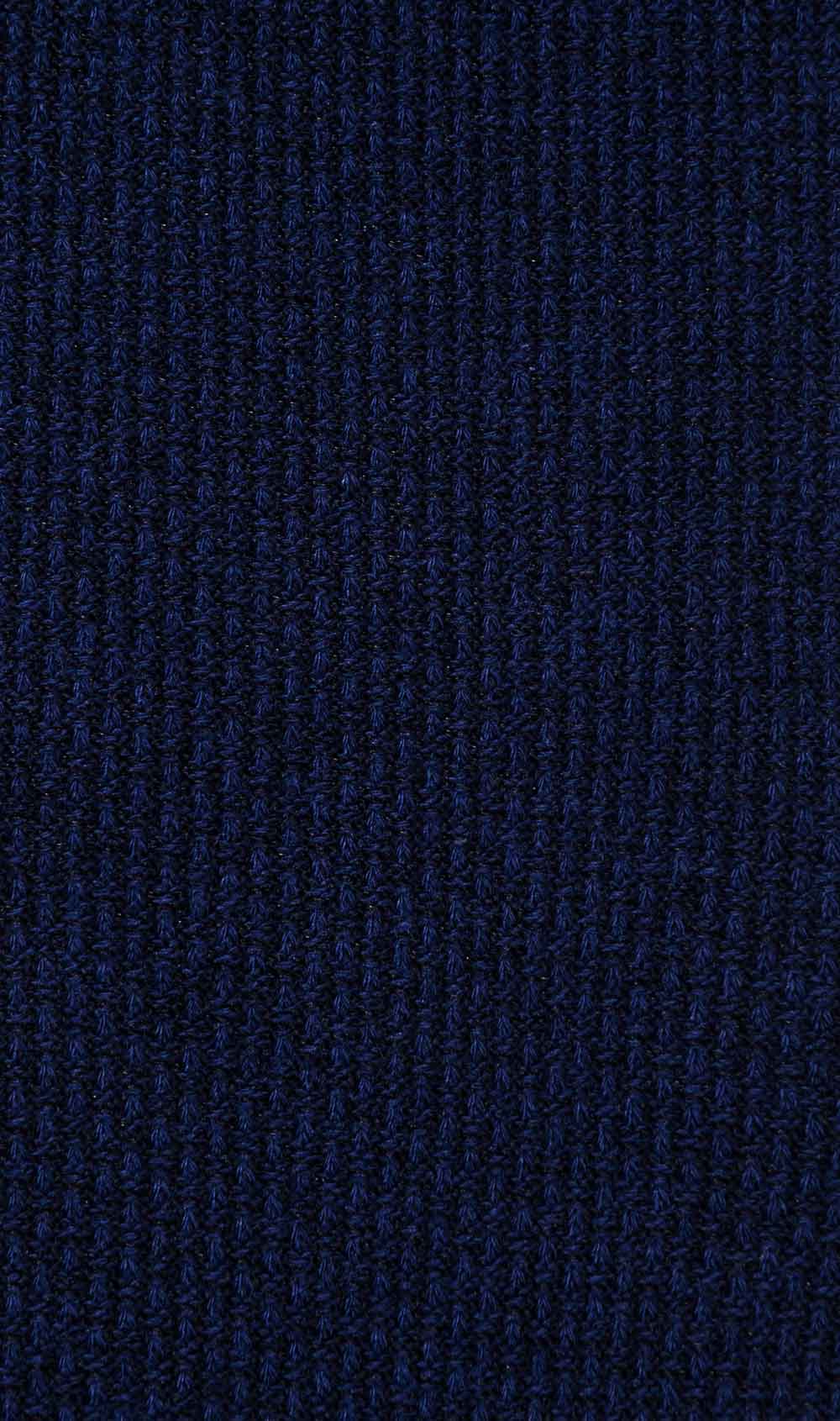 Navy Blue Textured Cotton Blend Socks-Suzie Anderson Home