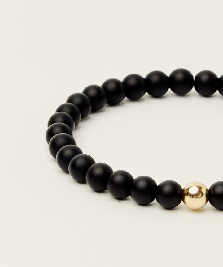 Spiritus | Protection Bracelet | Back Onyx with 14K Gold Plate