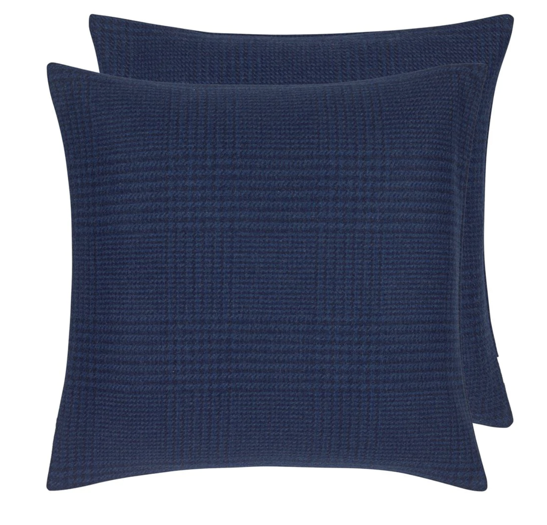 Ralph Lauren | Dudley Glen Plaid Ink Cushion & Insert 55 x 55cm