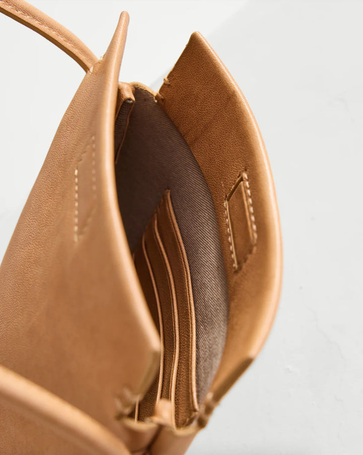 Juju | Marina Leather Pouch Bag | Tan