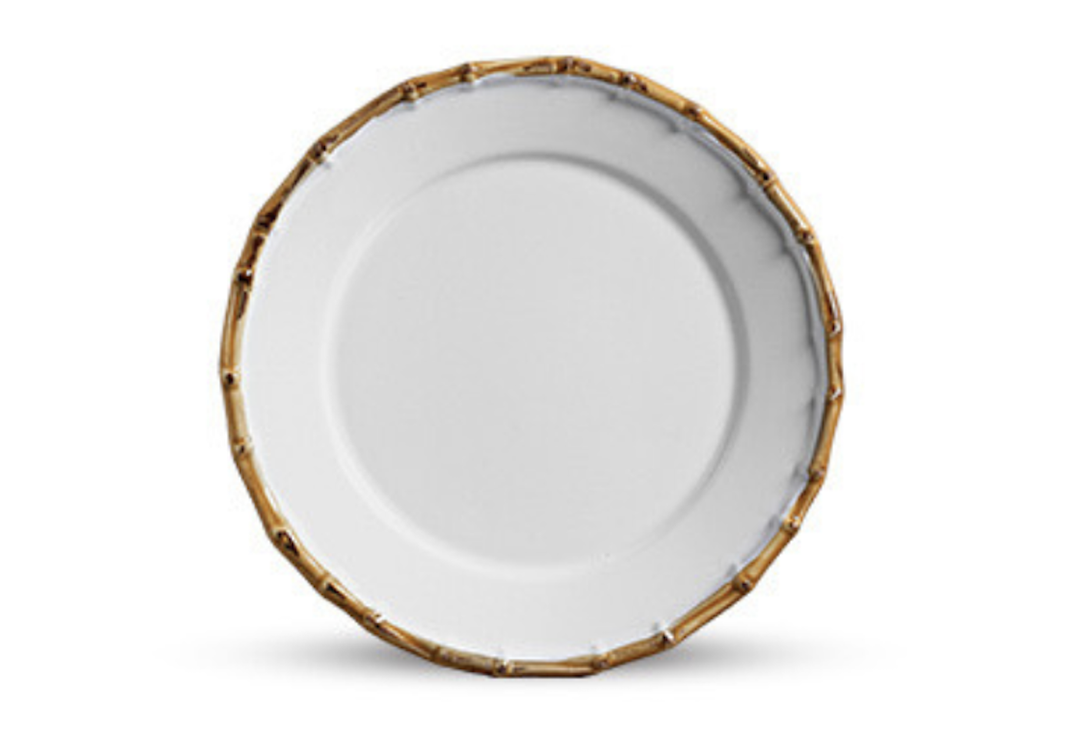 Ishla Bamboo trim dinner plate | set of 10 *NA