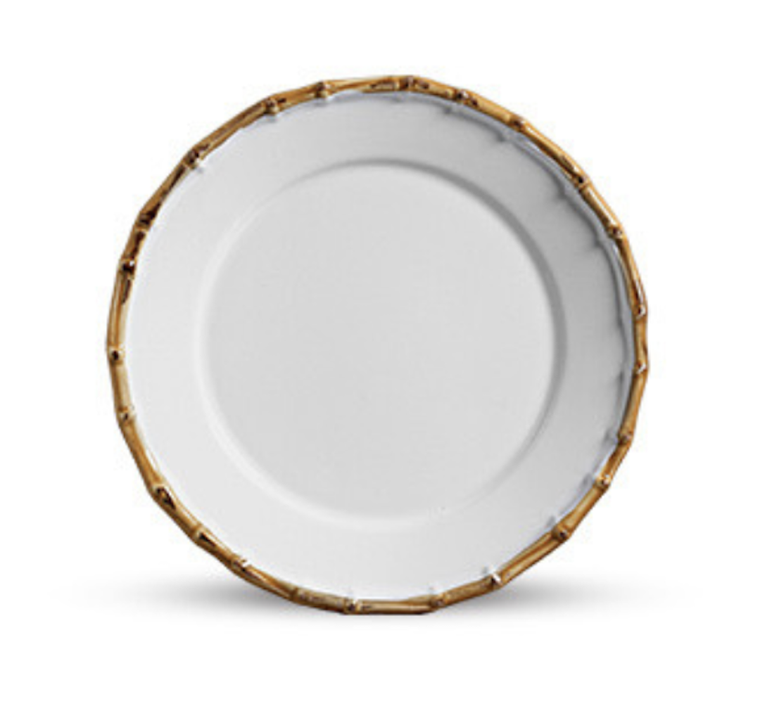 Ishla bamboo trim dessert plates | set of 10 *NA