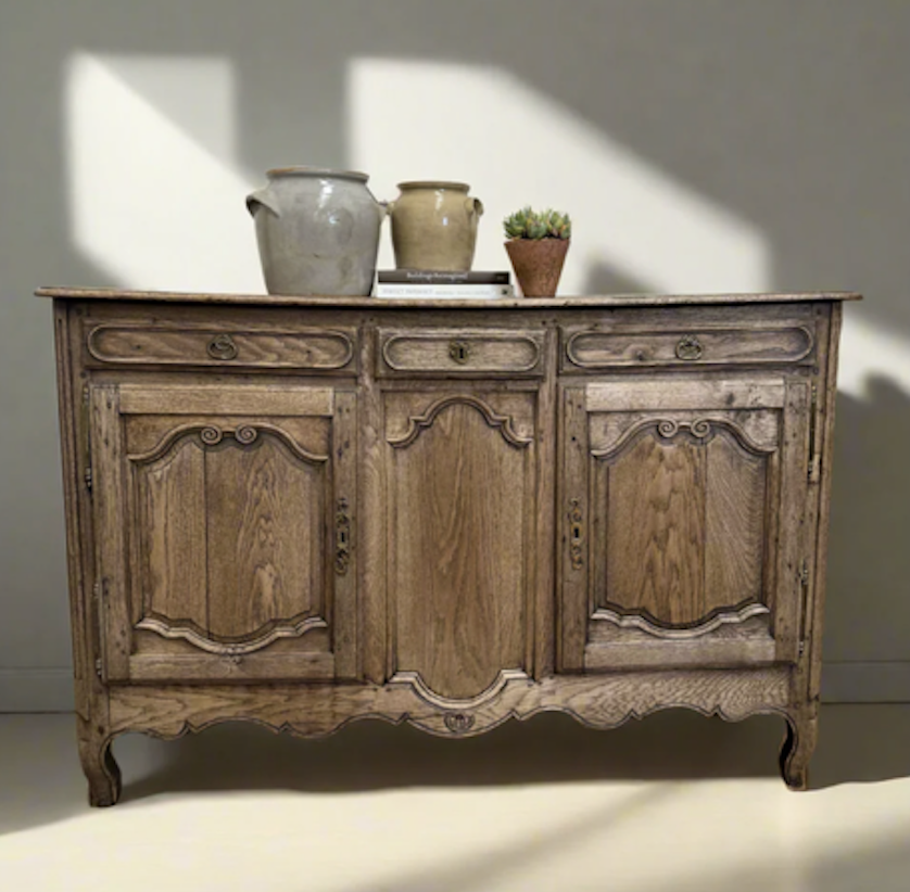 Antique Louis XV Rustic French Oak Countryside Buffet C1890 | W157 x D57 x H104cm