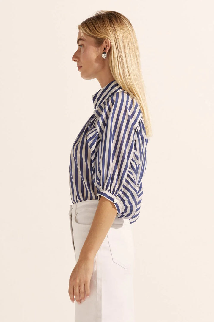 Zoe | Adage Top | Navy Stripe