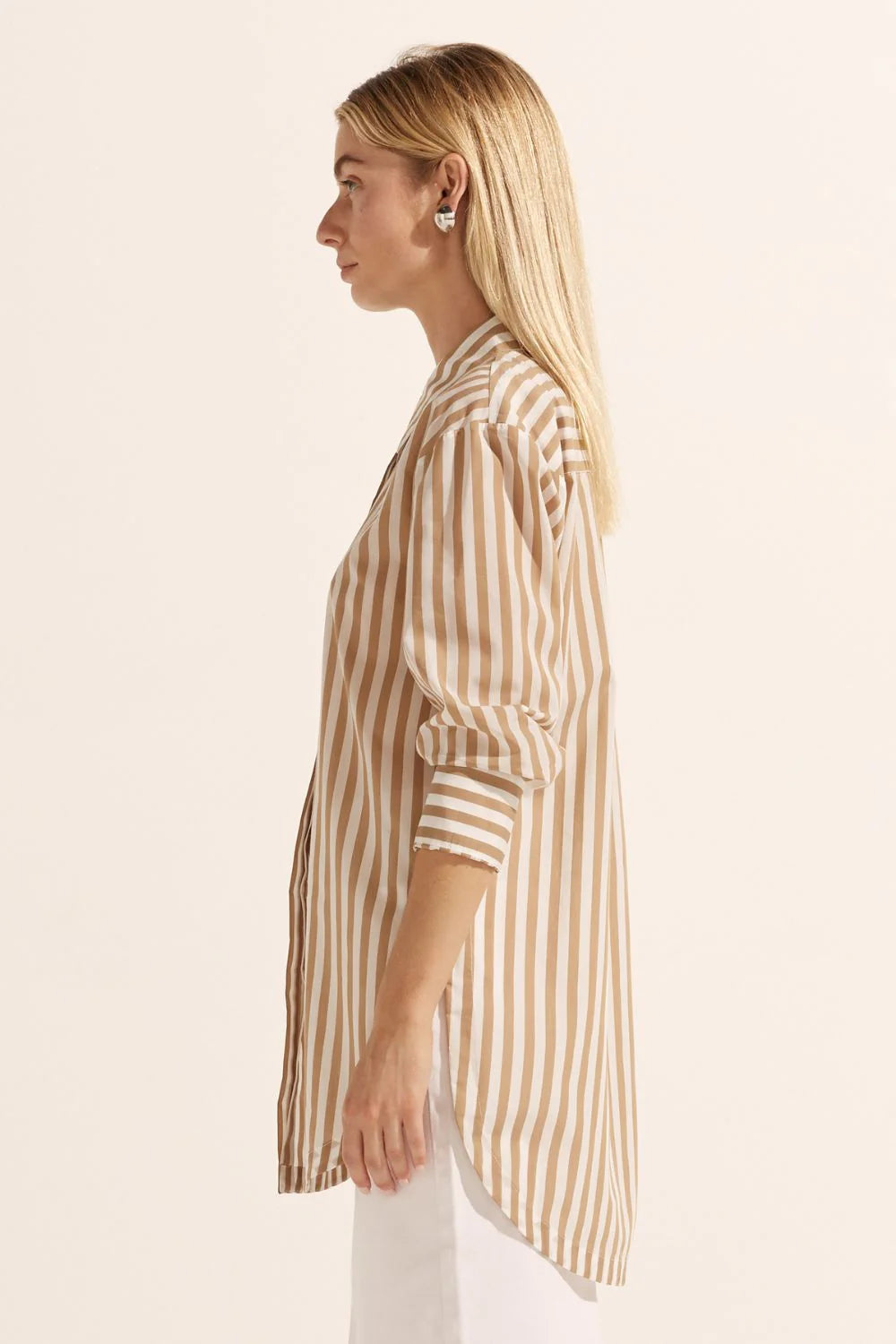 Zoe | Agile Top | Flax Stripe-Suzie Anderson Home