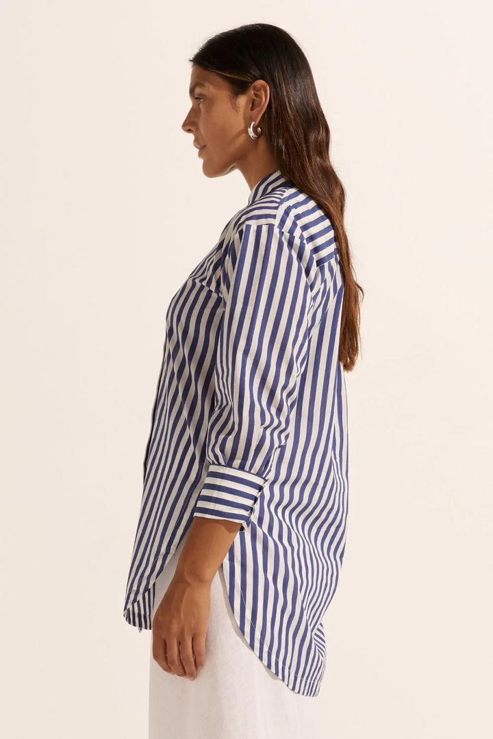 Zoe | Agile Top | Navy Stripe