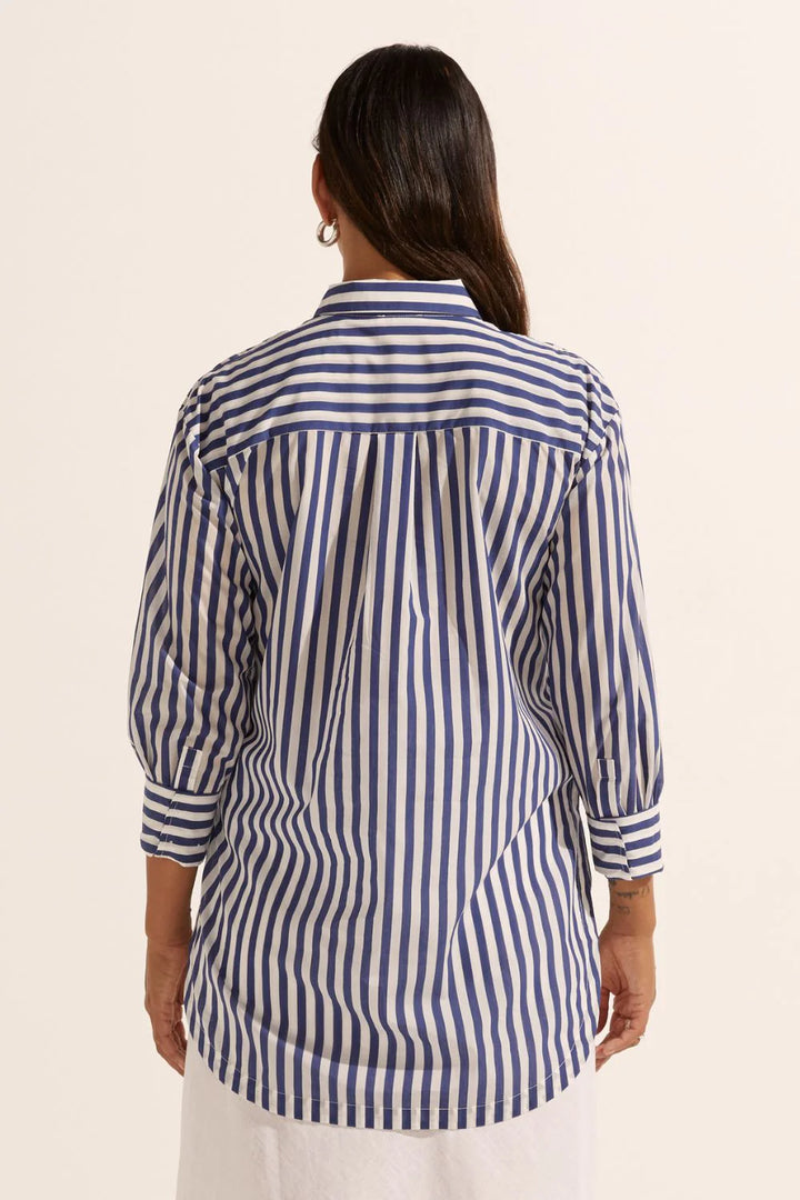 Zoe | Agile Top | Navy Stripe