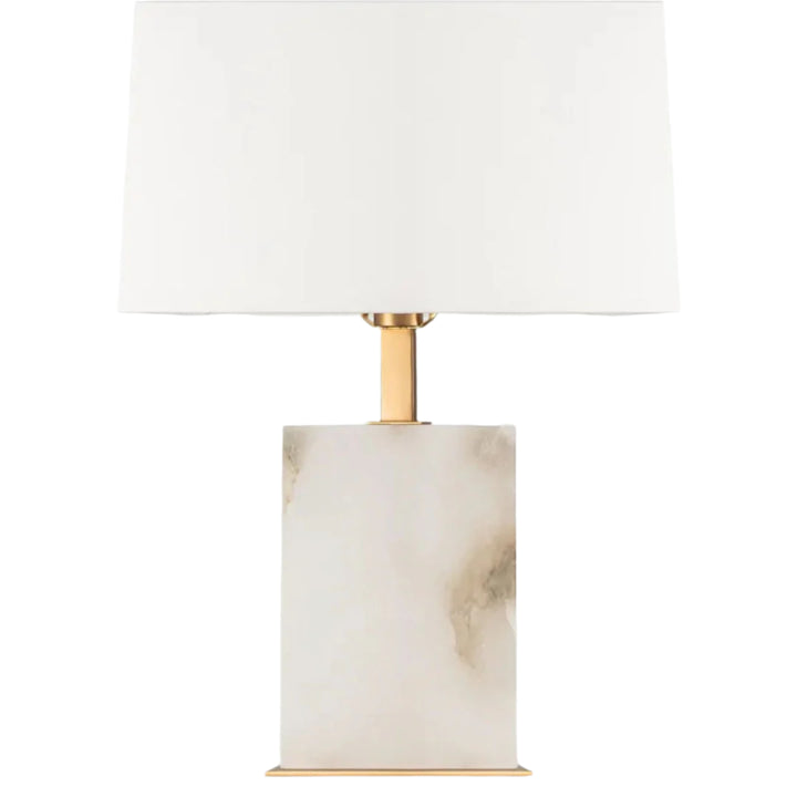 Roccoco Alabaster Table Light with Shade | W43 x D18 x H60cm