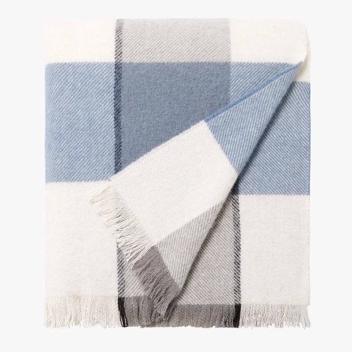 Alby Periwinkle 100% Wool Blanket-Suzie Anderson Home