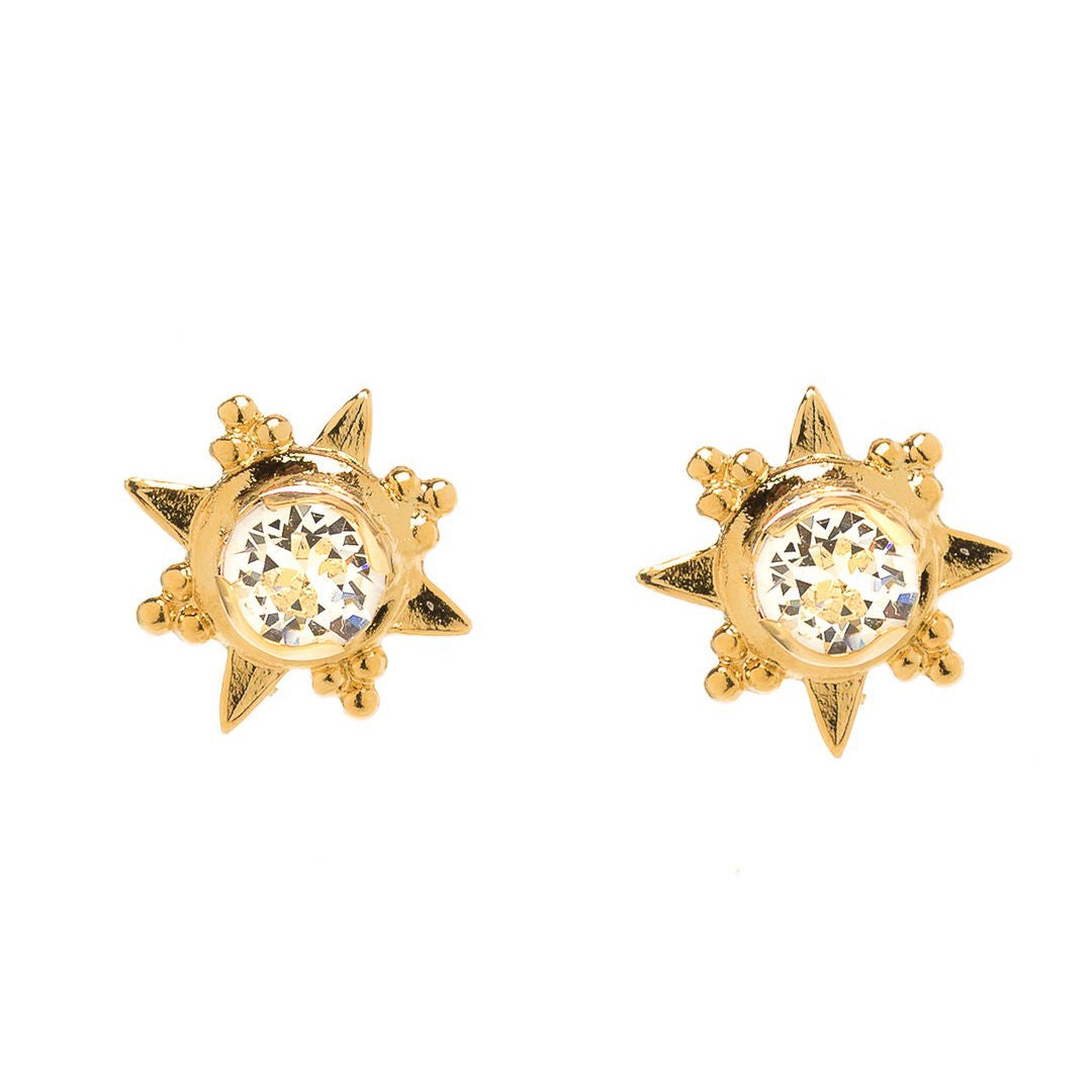 Alexa Studs | 24K Gold Plate w Swarovski Crystal-Suzie Anderson Home