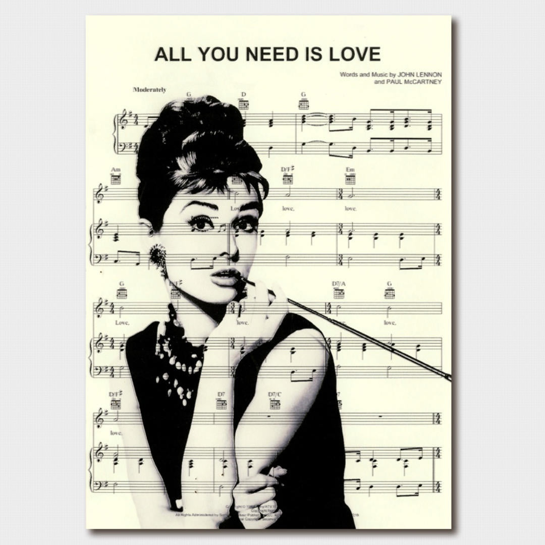 All You Need Is Love Audrey Hepburn | Card & Envelope-Suzie Anderson Home