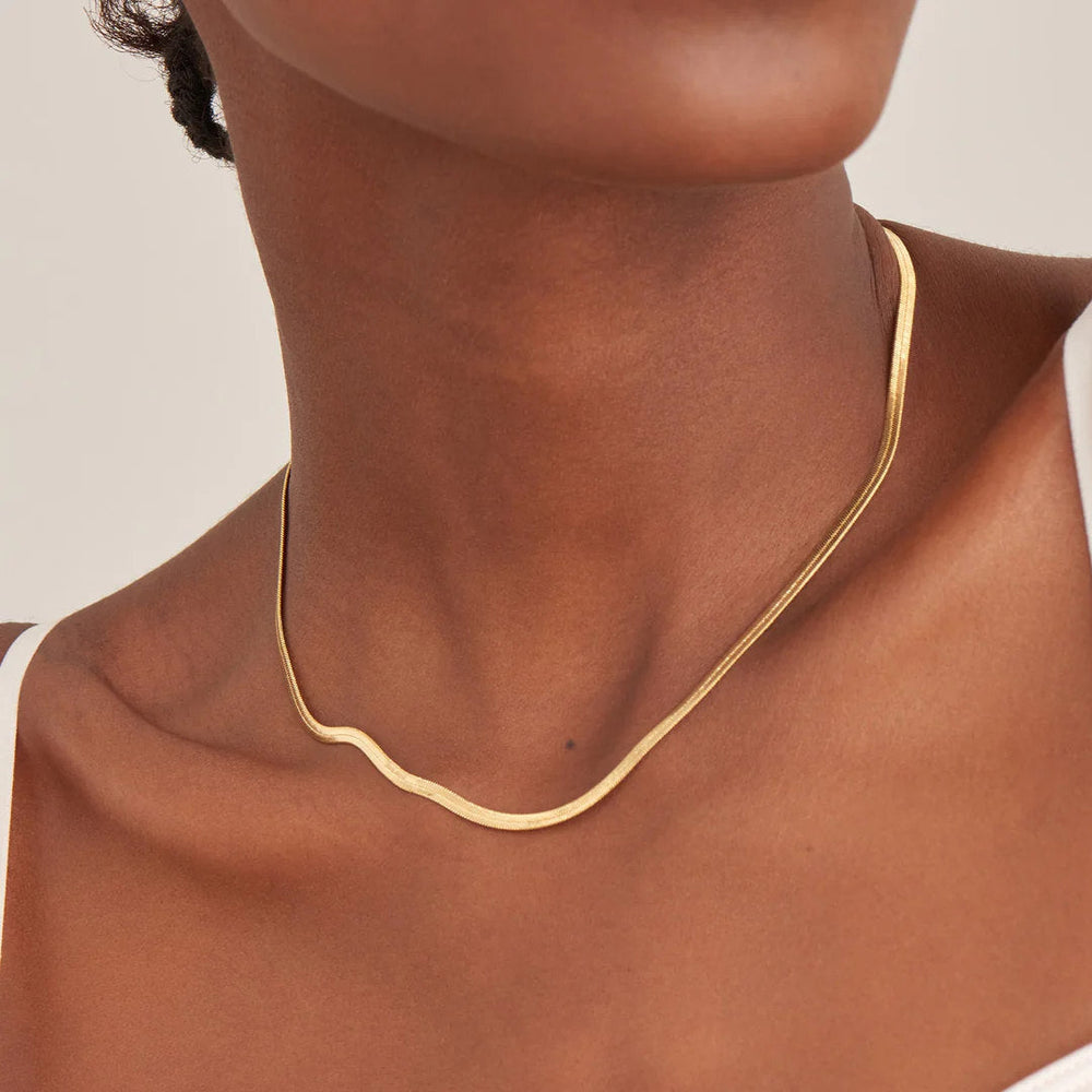 Ania | Link Up Gold Snake Chain Necklace-Suzie Anderson Home