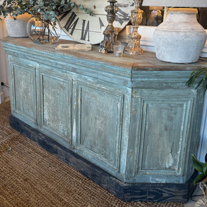 French Antique Painted Comptoir (Counter) | Circa 1900-Suzie Anderson Home