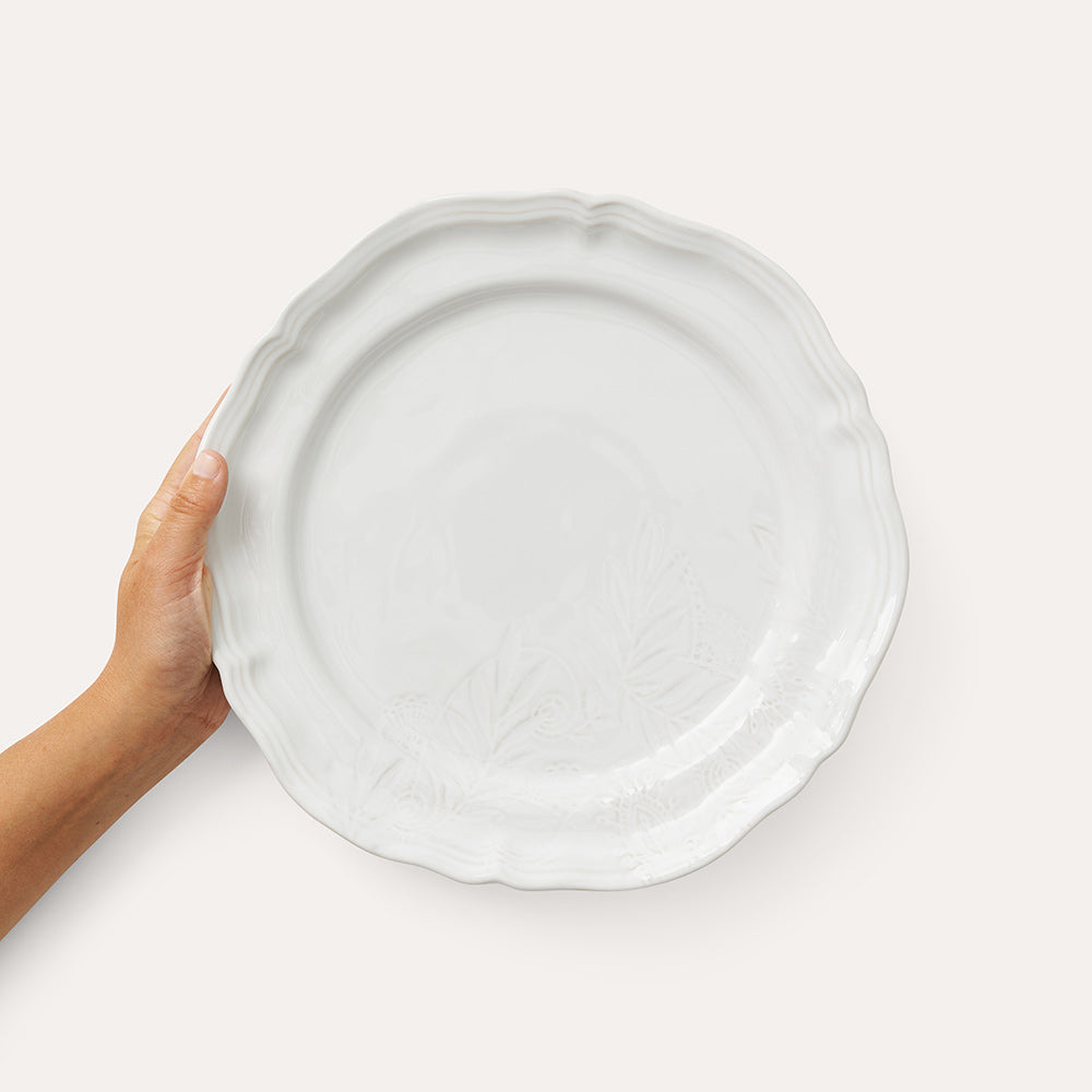 Arabesque Dinner Plate | White-Suzie Anderson Home