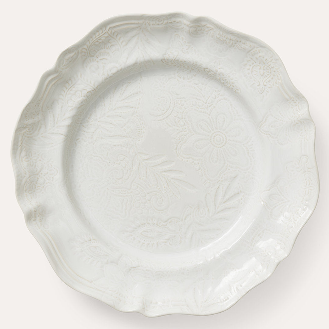 Arabesque Large Round Server | White-Suzie Anderson Home