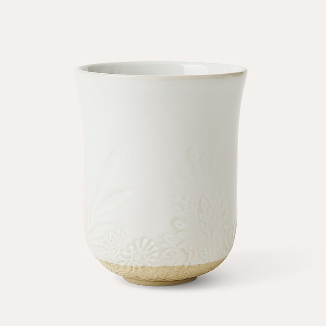 Arabesque Latte Cup | White-Suzie Anderson Home