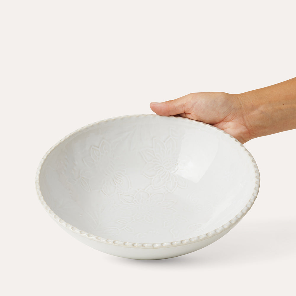 Arabesque Pasta Bowl | White-Suzie Anderson Home