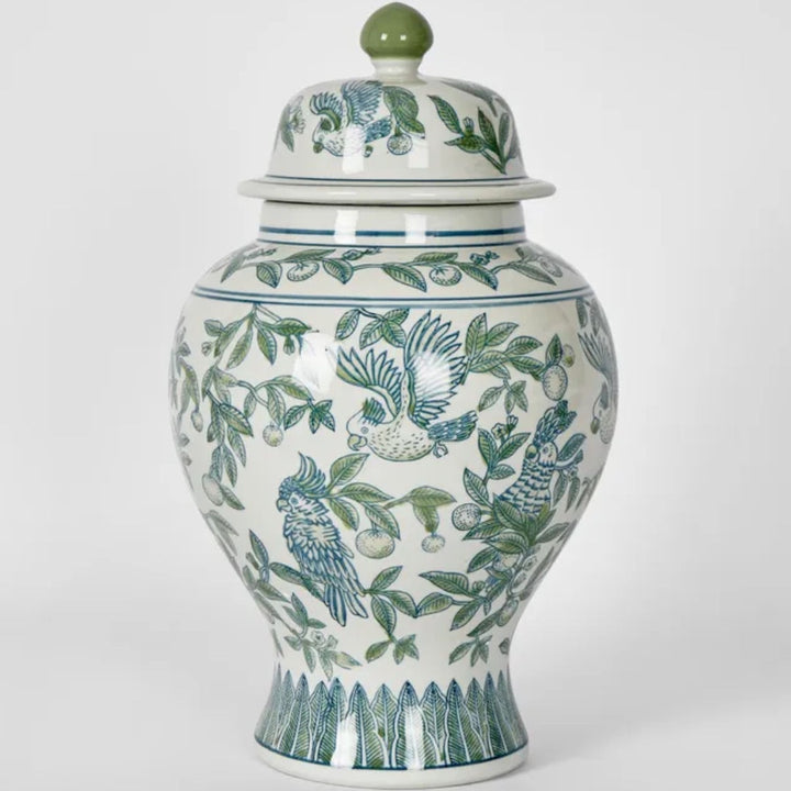 Meadow Parrot Ginger Jar | Large H41cm