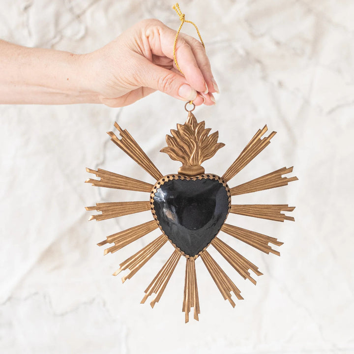 Sunrise Black Heart Ornament-Suzie Anderson Home