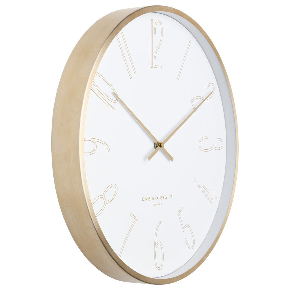 Astrid Silent Sweep Wall Clock 40cm | White-Suzie Anderson Home